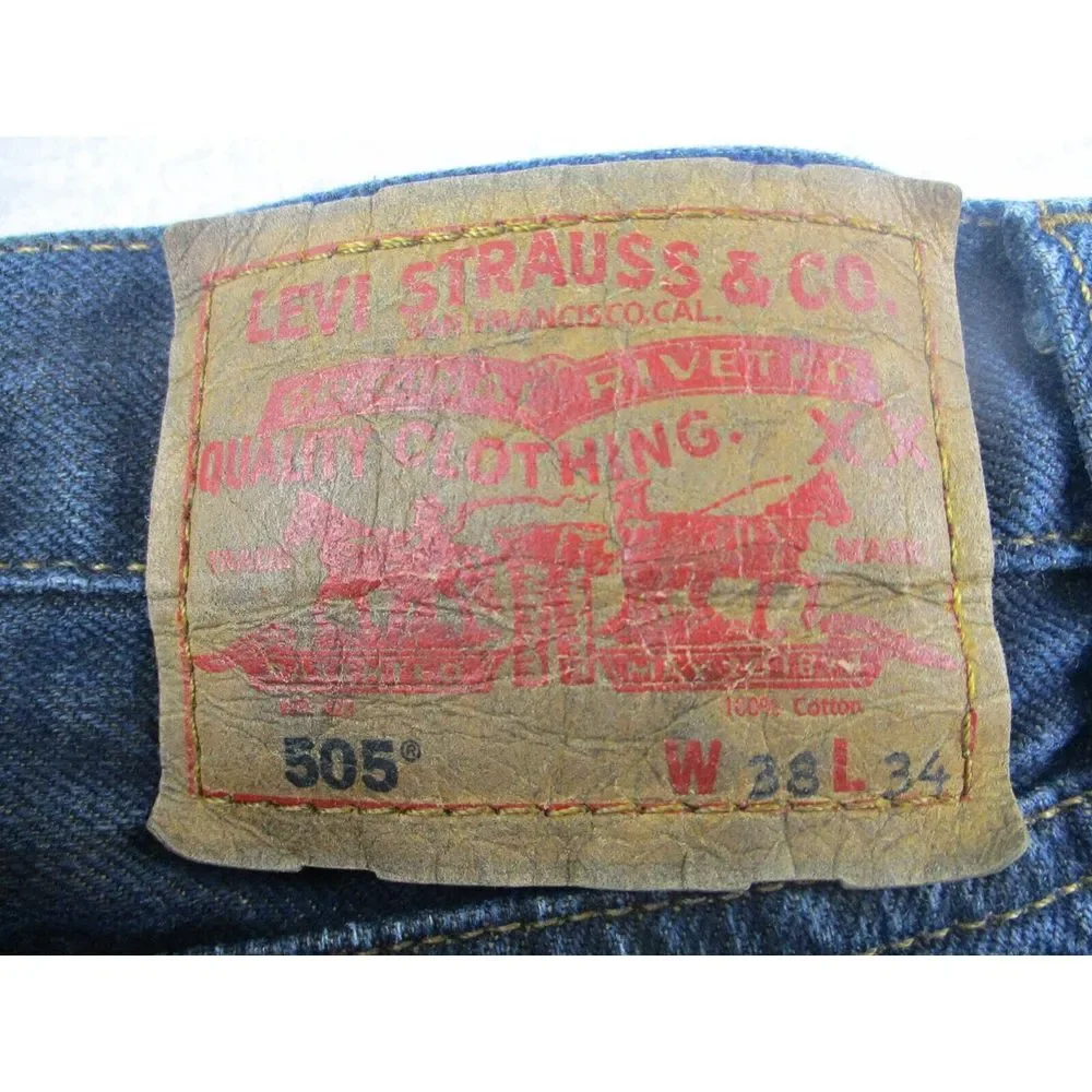 Levi's 505 Jeans Mens‎ W34 L34 Special Edition Blue Straight Regular